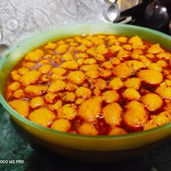 A picture of Besan Mogra with Potatoes.