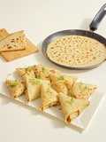 Samoussas de crêpes salées aux champignons /jambon