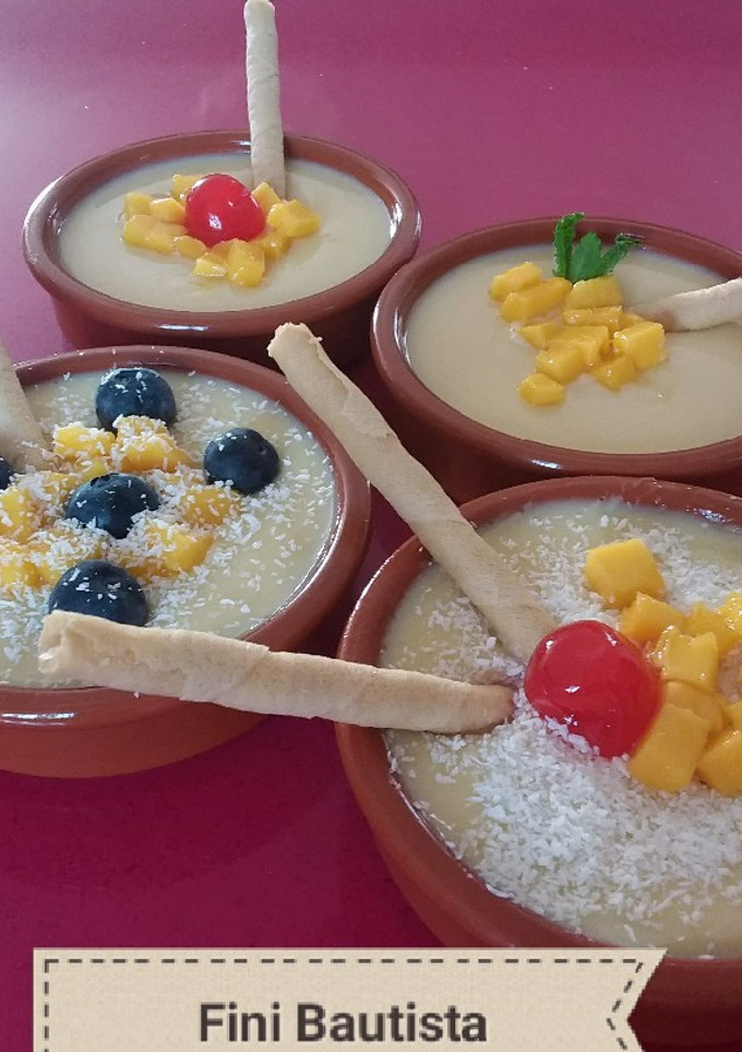 Una foto de Natillas de mango