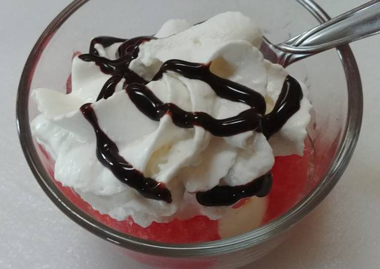 Recipe of Perfect Watermelon ice cream sundae