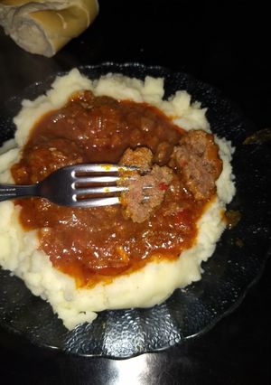 Una foto de Albóndigas con puré 🤤🤤🤤🤤