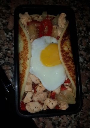Una foto de Panqueque con carne