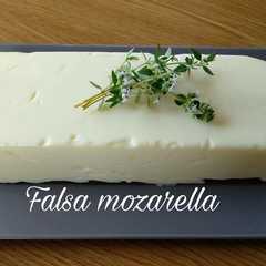 Una foto de Mozzarella (falsa mozzarella)