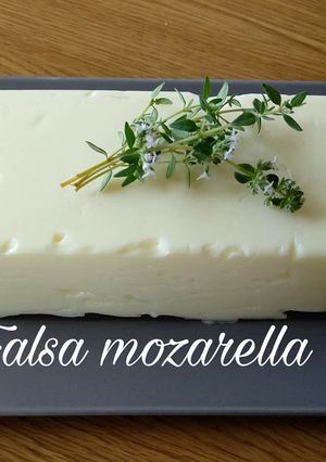 Una foto de Mozzarella (falsa mozzarella)