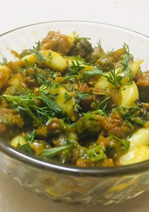 A picture of Chana Garlic Sabzi.