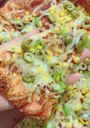صورة لوصفة بيتزا 🍕🤪