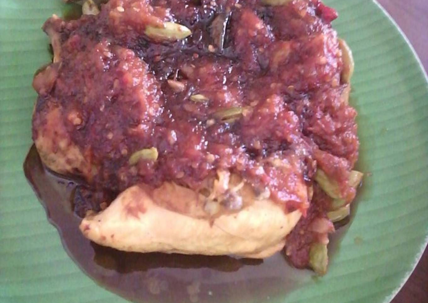 Ayam goreng sambal pete