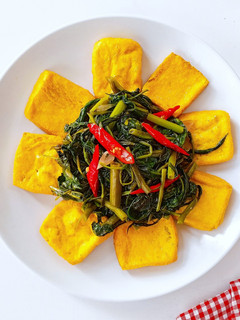 Foto resep Tahu Siram Tumis Kangkung