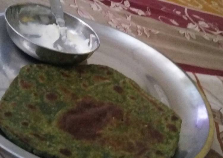 Recipe of Super Quick Homemade Meethi paratha with malai