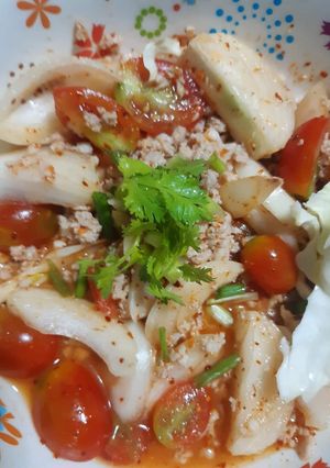 รูปของ ลาบไก่สับฟิวชั่น