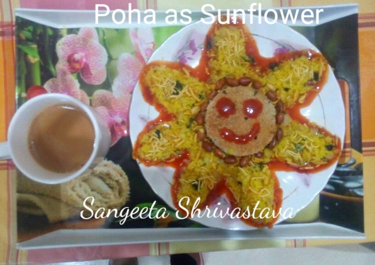 Recipe of Ultimate Poha as sunflower