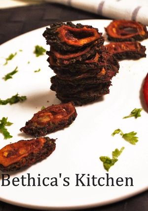 A picture of Baked Karela.