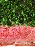 Top rump of Beef with whole grain mustard & chive