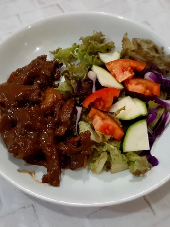 Cara Gampang Menyiapkan Resep 213. Beef Teriyaki and Salad Anti Ribet, Lezat Sekali