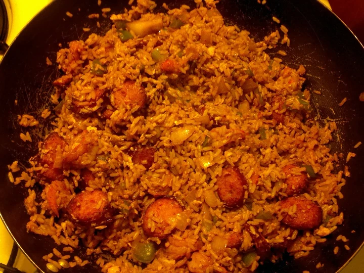Easy Steps to Prepare Sausage n Shrimp fried rice the Perfect Really delicious