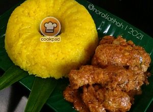 Gambar Pulut Kuning & Rendang Ayam