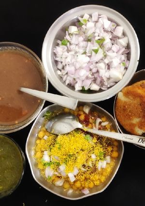 A picture of Aloo Tikki Chaat With Tamarind Chutney (Street Food).