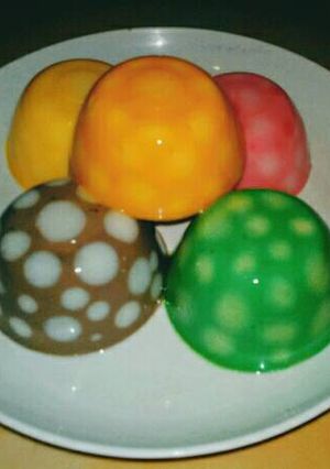 Foto resep Puding mini rainbow dome polkadot #BikinBareng