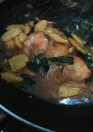 Foto resep Udang asam manis jagung putren