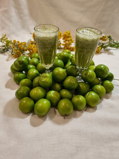 عکسی از دستور نوشیدنی گوجه سبز و گلپر