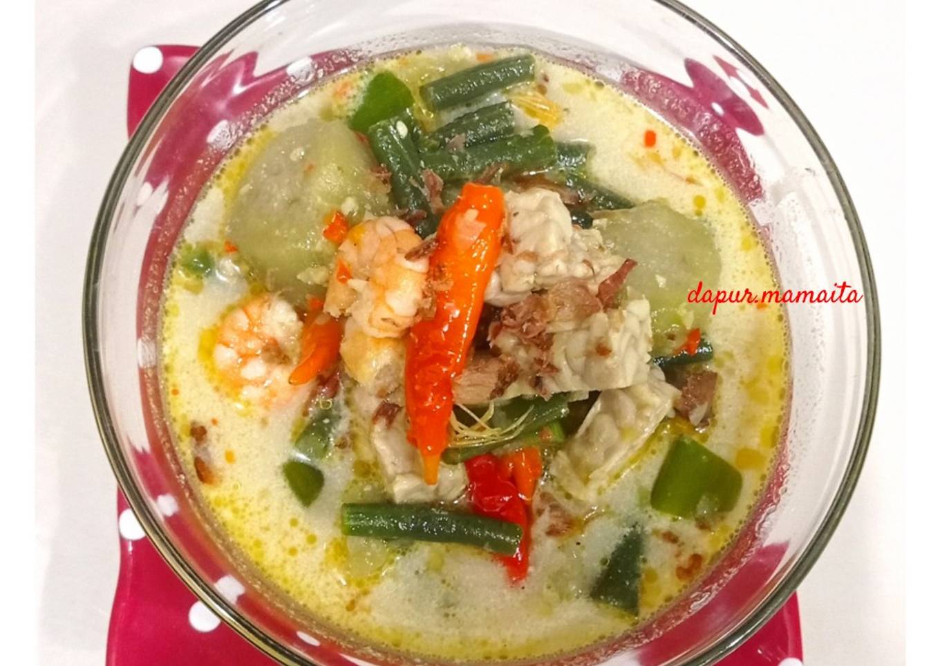 Lodeh ala mamaita π (udang, tempe, terong, kacang panjang)