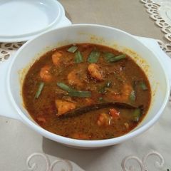 A picture of Spring Onion Prawns Curry.