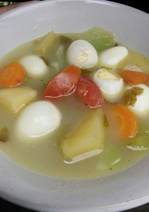 Foto resep Sop sayur telur puyuh