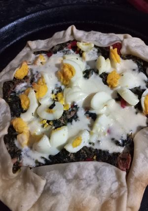 Una foto de Tarta de espinaca con atún
