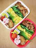 Quick! Teriyaki Chicken Three-Color Rice Bowl (Bento)