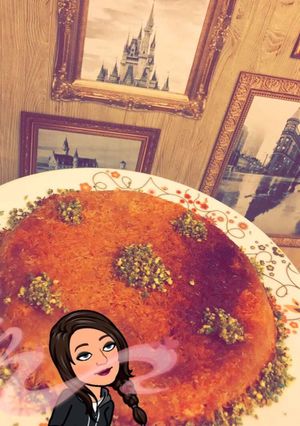 صورة لوصفة كنافة بالقشطة