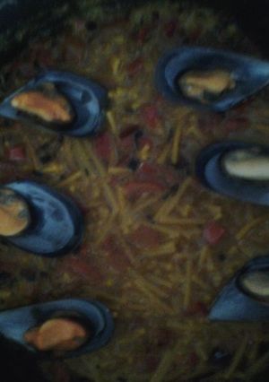 Una foto de Fideos guisados con marisco 1º