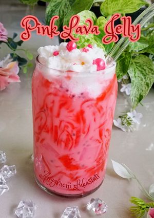 Foto resep Es Pink Lava Jelly