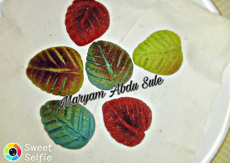 Simple Way to Make Homemade Coloured leaf shape cookies Cooking Basics for Beginners