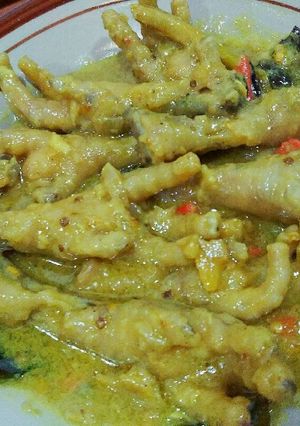 Foto resep Ceker santan kental pedas