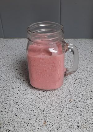 Une photo de Smoothie banane fraises