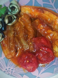 عکسی از دستور خوراک کدو و بادمجون