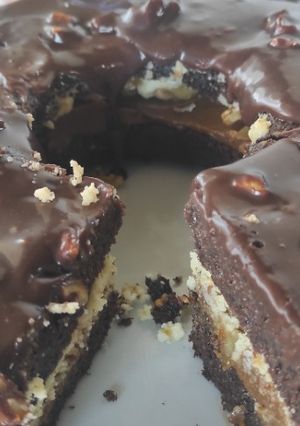 Una foto de Tortita fácil de chocolate