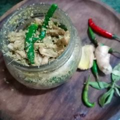 A picture of Ginger green chilli Pickle.