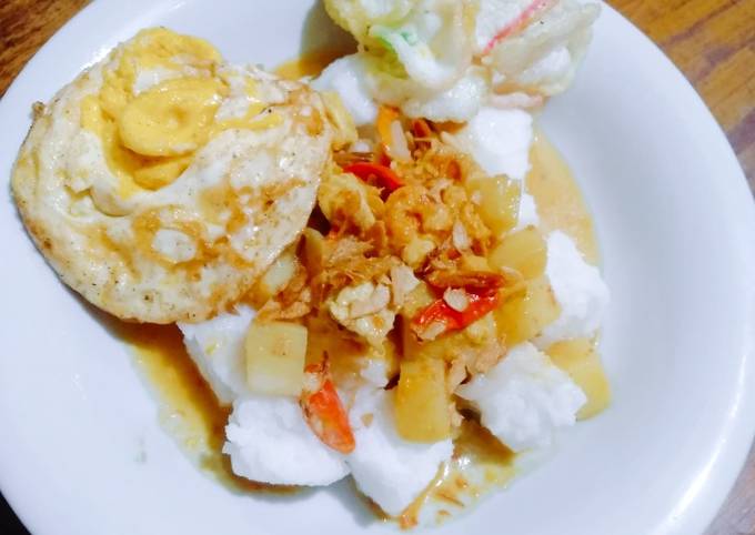 Cara bikin Lontong sayur rumahan