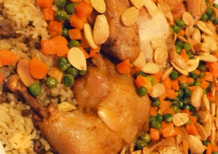 رز اوزي مع دجاج مشوي