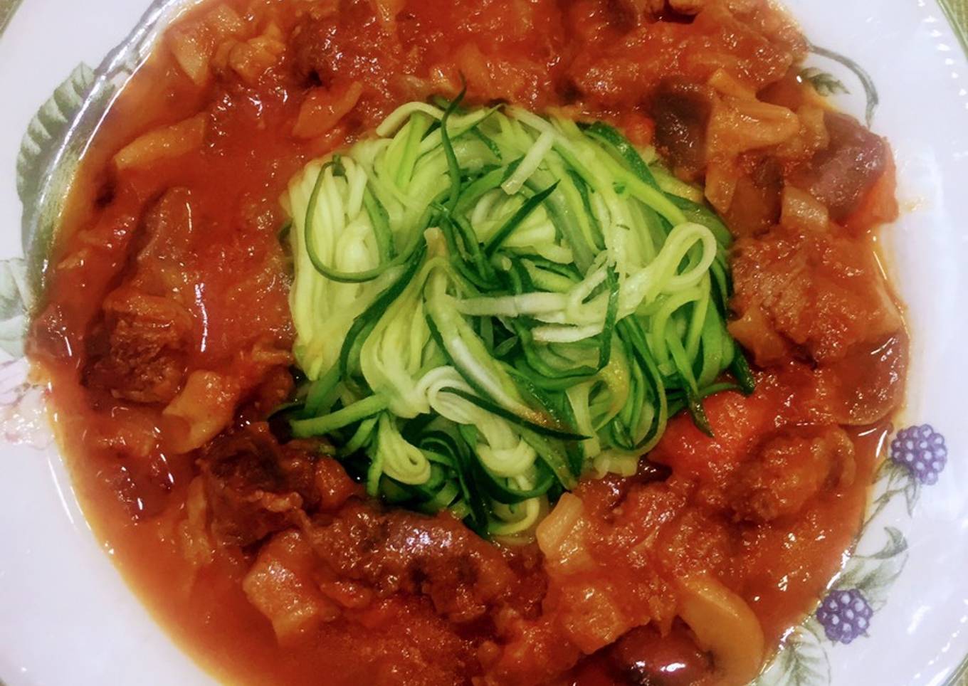 Ragout con setas saludable (sin harinas, ni azúcar)