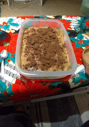 Una foto de Chocotorta borracha con frutillas