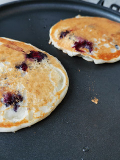 A picture of Mom's Sunday morning pancakes.