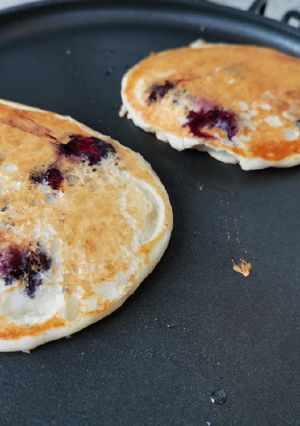 A picture of Mom's Sunday morning pancakes.
