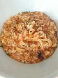 Arroz meloso de chipis y merluza