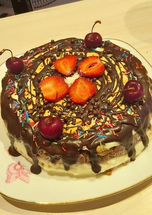 عکسی از دستور دسر پان اسپانیا قالبی🍓🍒