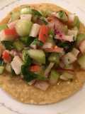 Tostadas de ceviche de surimi
