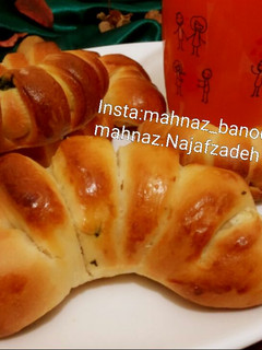 عکسی از دستور نان پنیر و اسفناج ترکیه