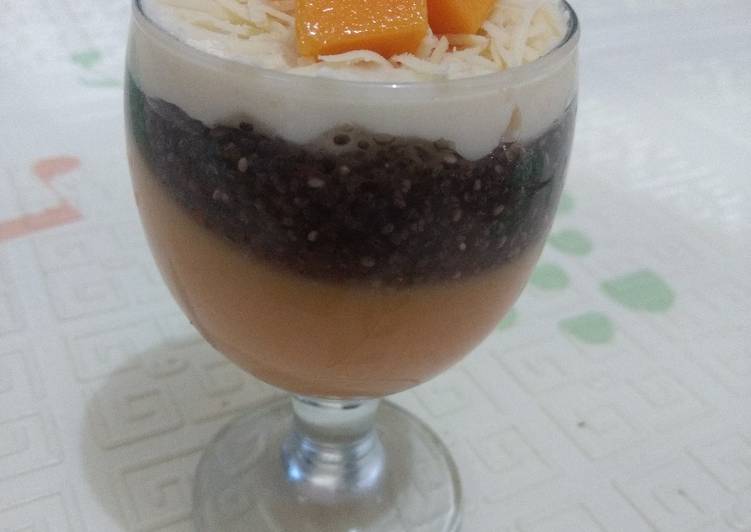 Mango pudding chia cheese