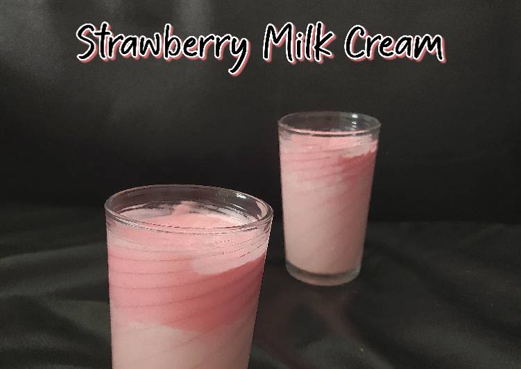 Resep Mudah Strawberry Milk Cream Terenak